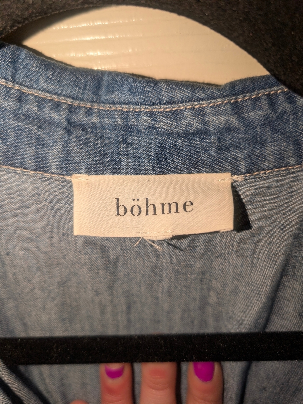 Bohme Kolby Denim Button Front Maxi Dress - Picture 2 of 5